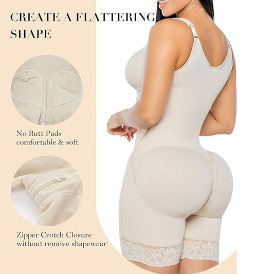 Body gainant ventre plat et fesses galbées pour femme