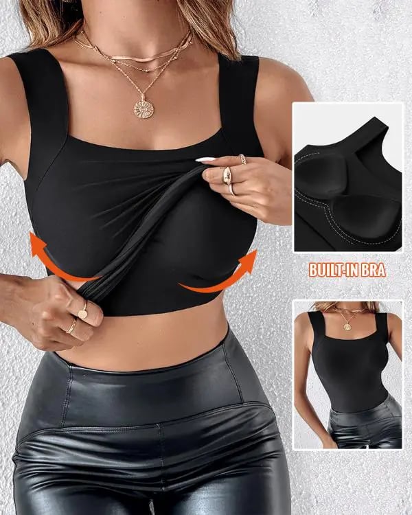 📢📢49% de réduction ! Débardeur Femme avec Soutien-Gorge Intégré – Ultra Confort & Silhouette Parfaite