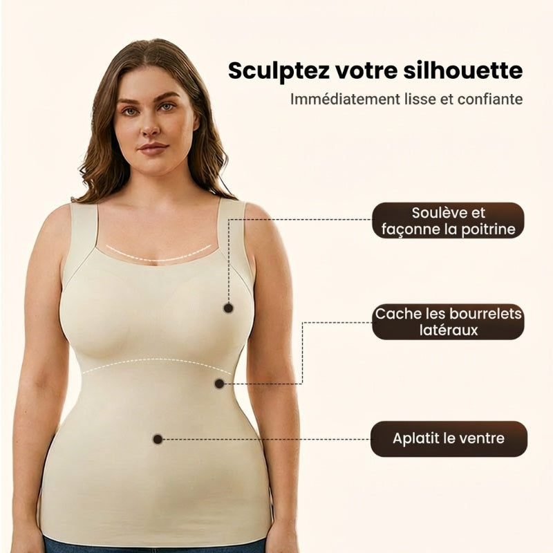 📢📢49% de réduction ! Débardeur Femme avec Soutien-Gorge Intégré – Ultra Confort & Silhouette Parfaite