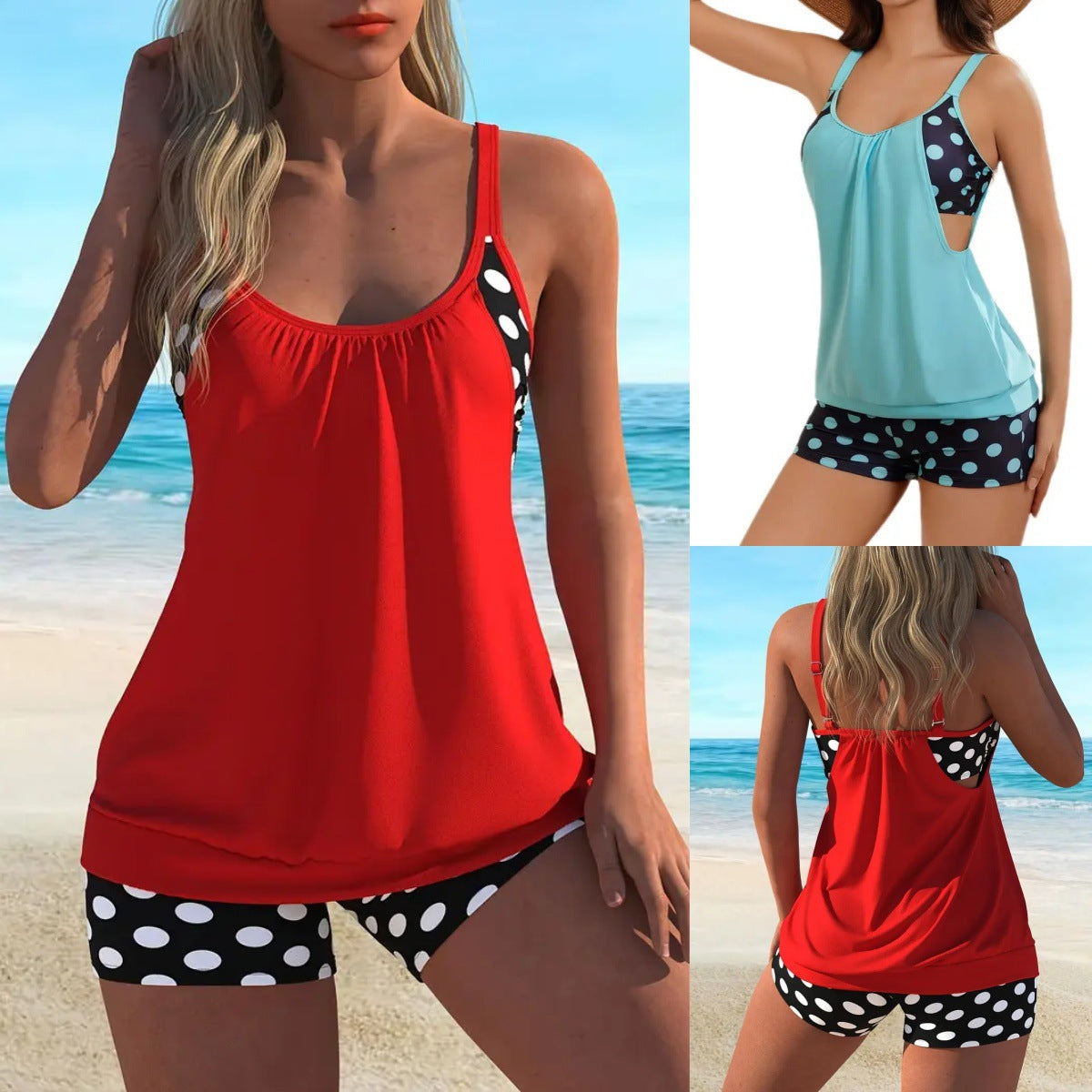 🏖️ Été brûlant - 50% de réduction 👙 Maillot de bain deux pièces à pois pour femme ✨