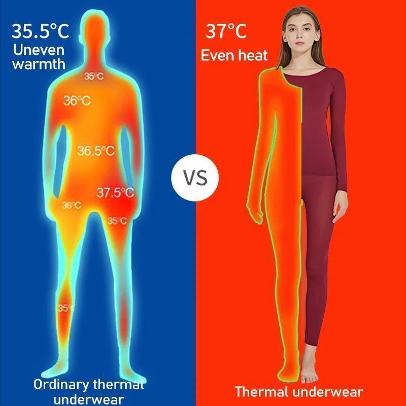 ❄️👕50 % de réduction !!!✨🎅Vêtement thermique ultrafin à auto-chauffage
