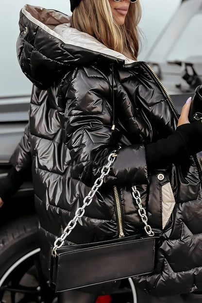 ASTRID - Elegante Winterjacke mit Kapuze und Futter