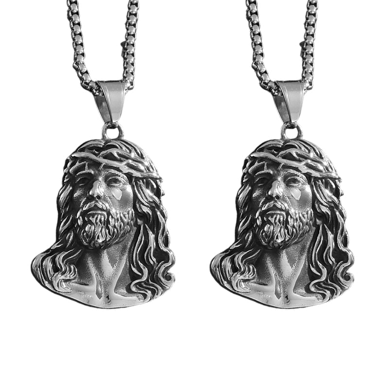 📢📢50% DE RÉDUCTION ! ✨Collier pendentif tête de Jésus
