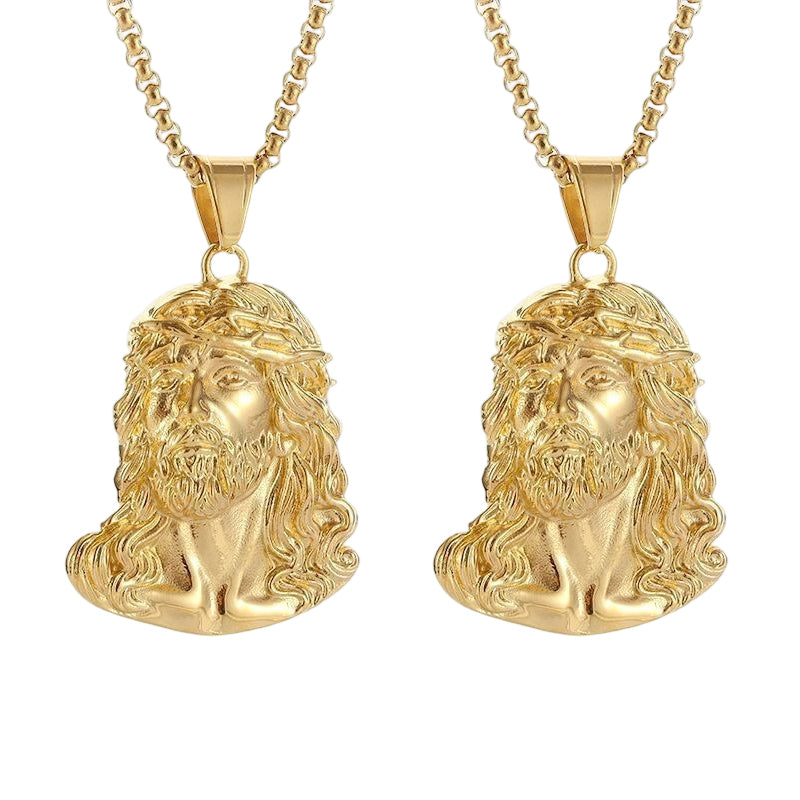 📢📢50% DE RÉDUCTION ! ✨Collier pendentif tête de Jésus