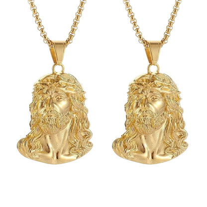 📢📢50% DE RÉDUCTION ! ✨Collier pendentif tête de Jésus