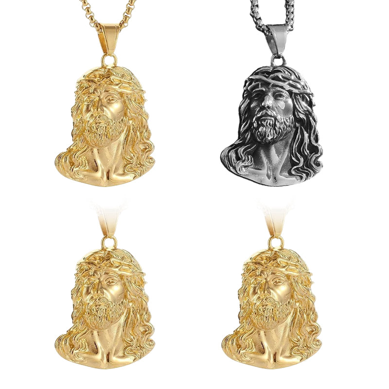 📢📢50% DE RÉDUCTION ! ✨Collier pendentif tête de Jésus