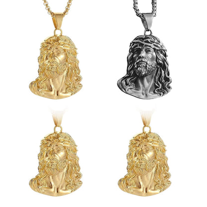 📢📢50% DE RÉDUCTION ! ✨Collier pendentif tête de Jésus