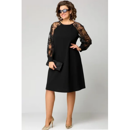 📢📢50 % de réduction !!!  💖💖Élégante robe sexy en dentelle noire👗【S-4XL】
