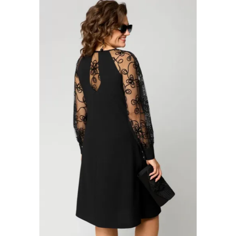📢📢50 % de réduction !!!  💖💖Élégante robe sexy en dentelle noire👗【S-4XL】