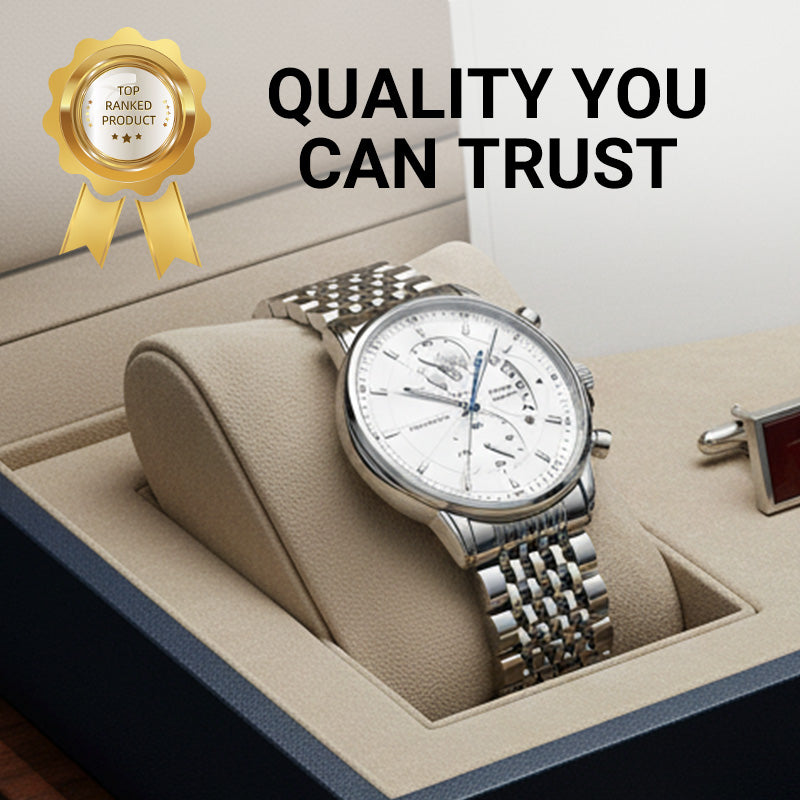 Montre à quartz lumineuse et étanche pour homme