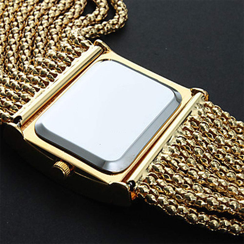 📢📢50 % de réduction ！✨Montre carrée pour femme avec quartz et strass