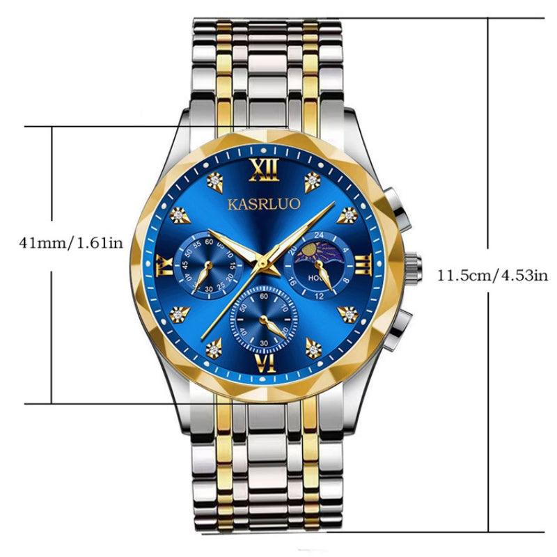 🔥Montre à quartz étanche pour homme💼Design élégant, mouvement précis & bracelet en acier inoxydable⌚