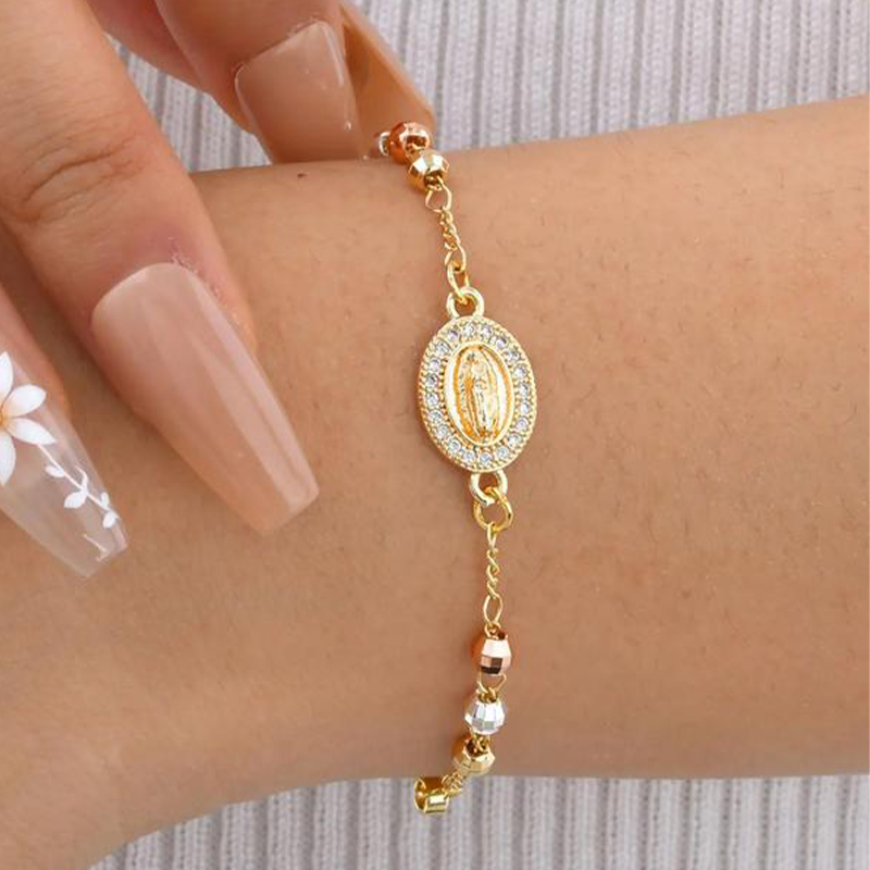 📢📢49 % de réduction !!!✝️Bracelet élégant avec croix en strass