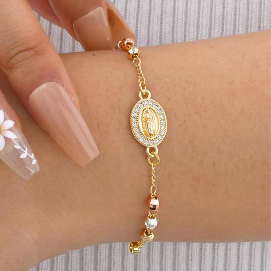 📢📢49 % de réduction !!!✝️Bracelet élégant avec croix en strass