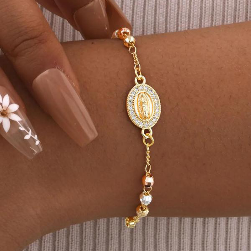 📢📢49 % de réduction !!!✝️Bracelet élégant avec croix en strass