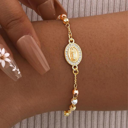 📢📢49 % de réduction !!!✝️Bracelet élégant avec croix en strass