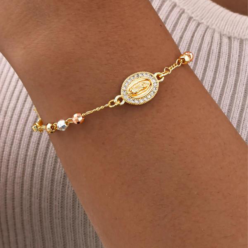 📢📢49 % de réduction !!!✝️Bracelet élégant avec croix en strass