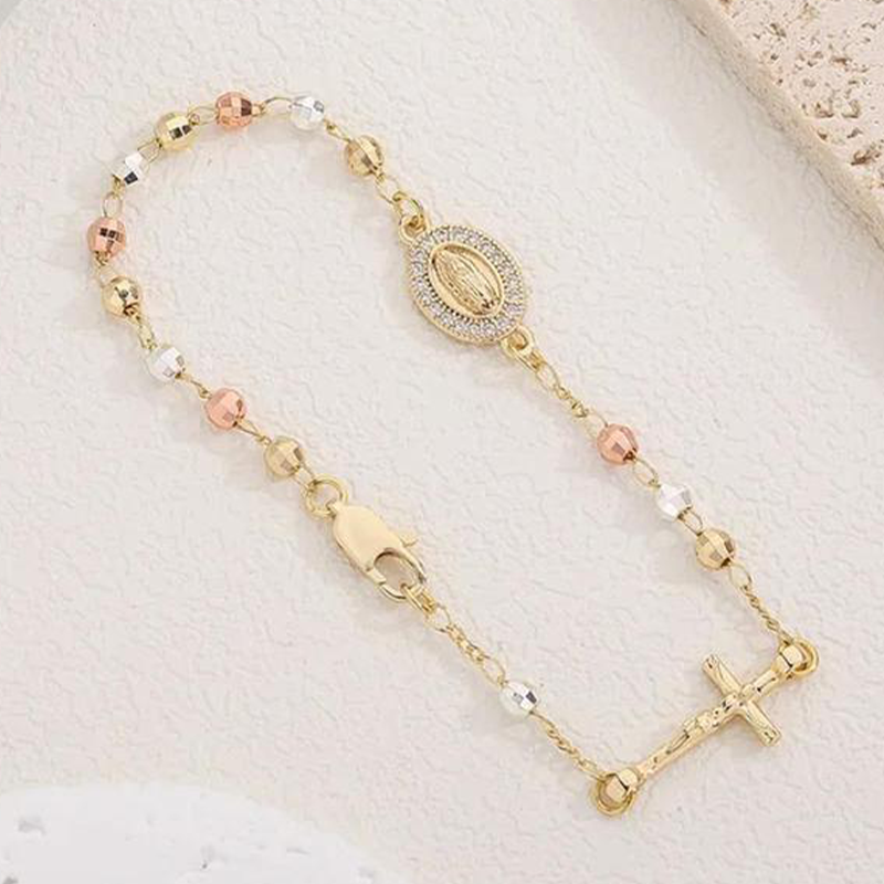 📢📢49 % de réduction !!!✝️Bracelet élégant avec croix en strass