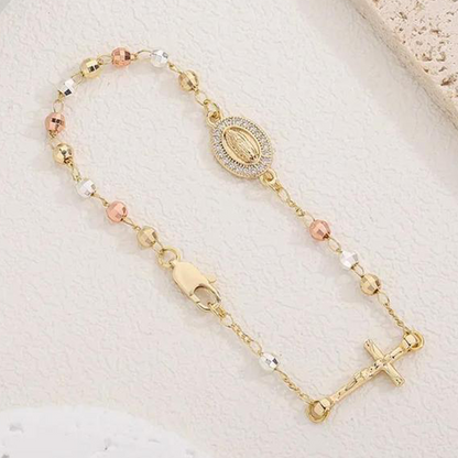 📢📢49 % de réduction !!!✝️Bracelet élégant avec croix en strass