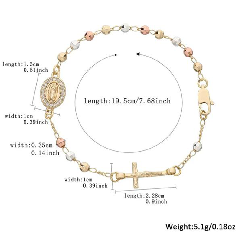 📢📢49 % de réduction !!!✝️Bracelet élégant avec croix en strass