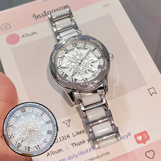📢📢50 % de réduction !!!  💖 Montre à quartz pour femme avec strass