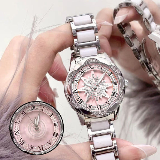 📢📢50 % de réduction !!!  💖 Montre à quartz pour femme avec strass