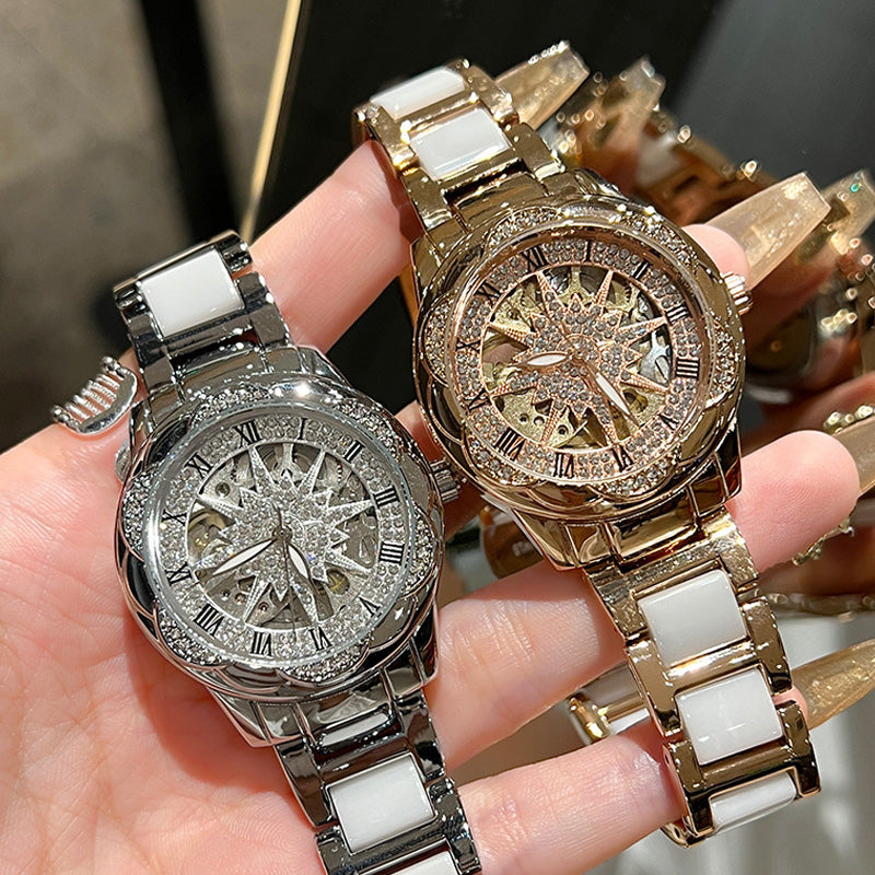📢📢50 % de réduction !!!  💖 Montre à quartz pour femme avec strass