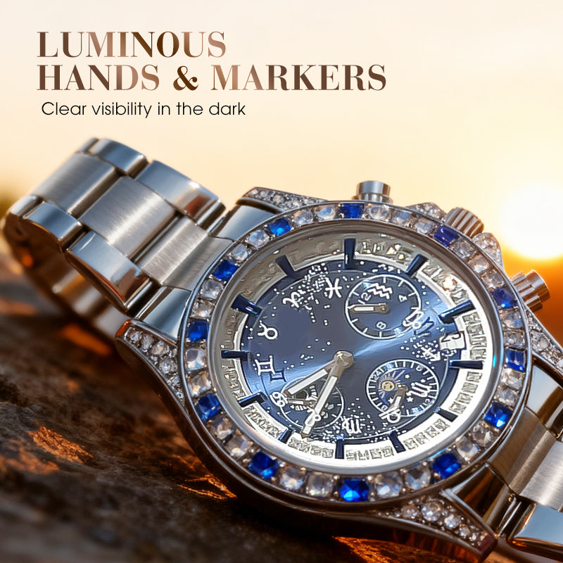 📢📢60 % de réduction !!! 🎅【🎁Le Cadeau de Noël🎁】🎄Montre chronographe lumineuse à six aiguilles pour homme