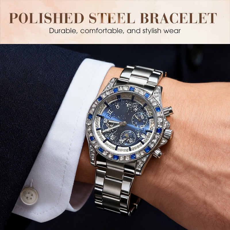 📢📢60 % de réduction !!! 🎅【🎁Le Cadeau de Noël🎁】🎄Montre chronographe lumineuse à six aiguilles pour homme