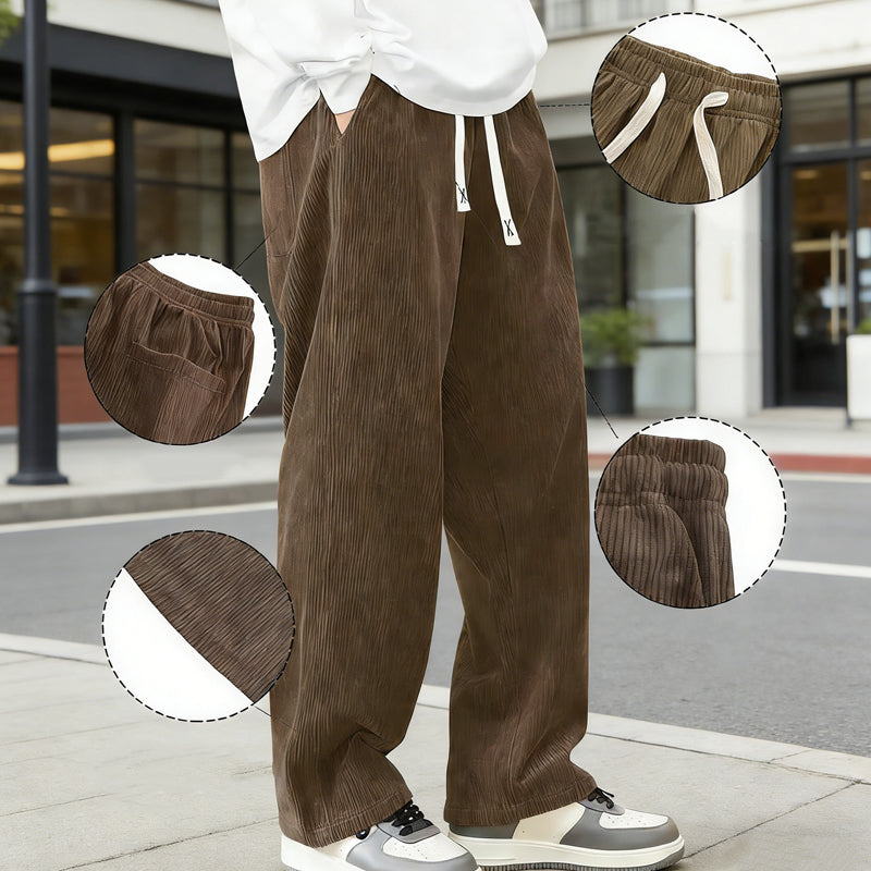 📢📢50 % de réduction !! ⏰Pantalon ample à cordon et poches pour homme