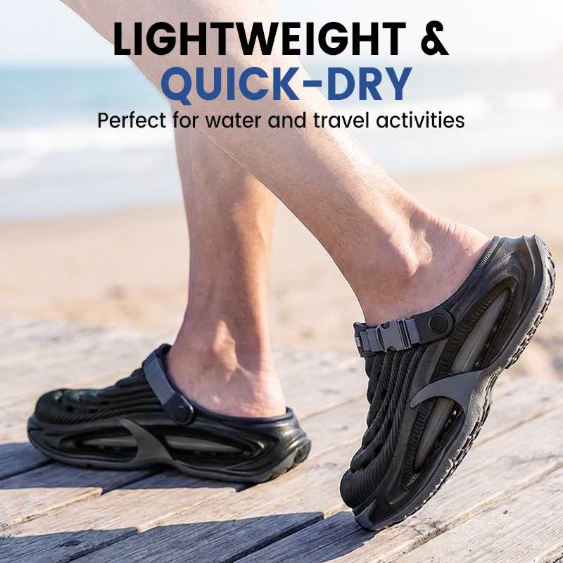 📢👟51% DE RÉDUCTION🌬️Sandales Homme Polyvalentes 2 en 1 – Semelle Épaisse EVA, Antidérapantes & Ultra-Légères Respirantes🏃‍♂️