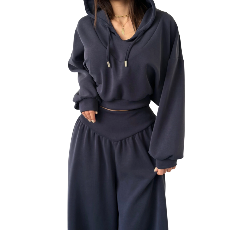 📢📢50 % de réduction !!⏰Women's Crop Hoodie & Wide-Leg Pants Set