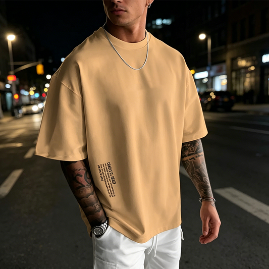 👕✨ PROMO -50% ! T-Shirt Homme Coupe Oversize – Mélange Coton Premium, Imprimé Urbain & Style Décontracté (7 Couleurs, S-4XL)
