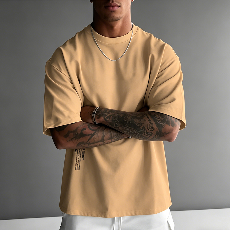 👕✨ PROMO -50% ! T-Shirt Homme Coupe Oversize – Mélange Coton Premium, Imprimé Urbain & Style Décontracté (7 Couleurs, S-4XL)
