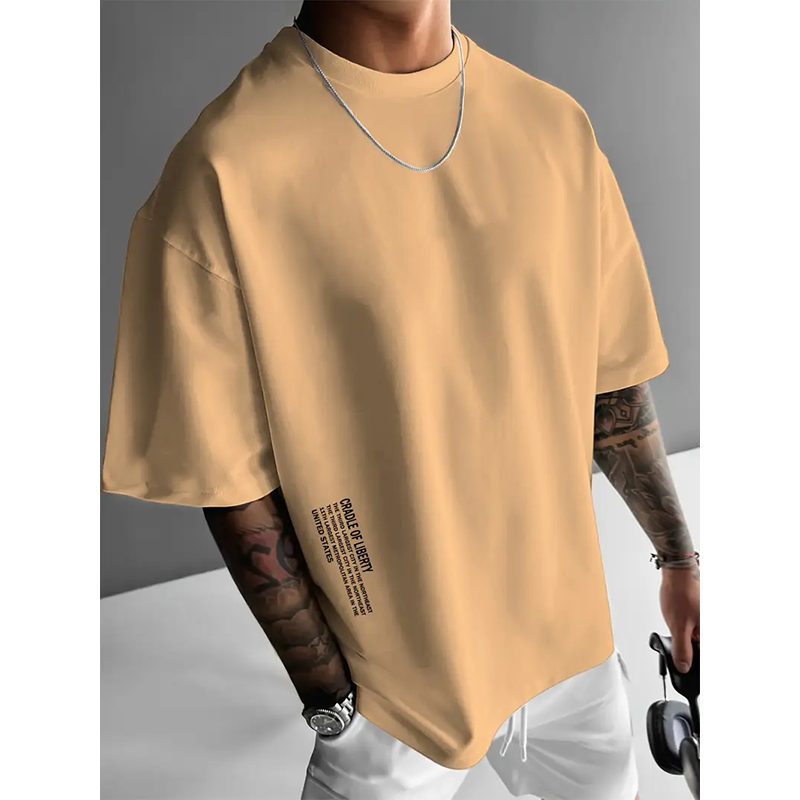 👕✨ PROMO -50% ! T-Shirt Homme Coupe Oversize – Mélange Coton Premium, Imprimé Urbain & Style Décontracté (7 Couleurs, S-4XL)