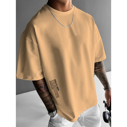 👕✨ PROMO -50% ! T-Shirt Homme Coupe Oversize – Mélange Coton Premium, Imprimé Urbain & Style Décontracté (7 Couleurs, S-4XL)