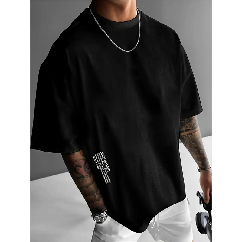 👕✨ PROMO -50% ! T-Shirt Homme Coupe Oversize – Mélange Coton Premium, Imprimé Urbain & Style Décontracté (7 Couleurs, S-4XL)