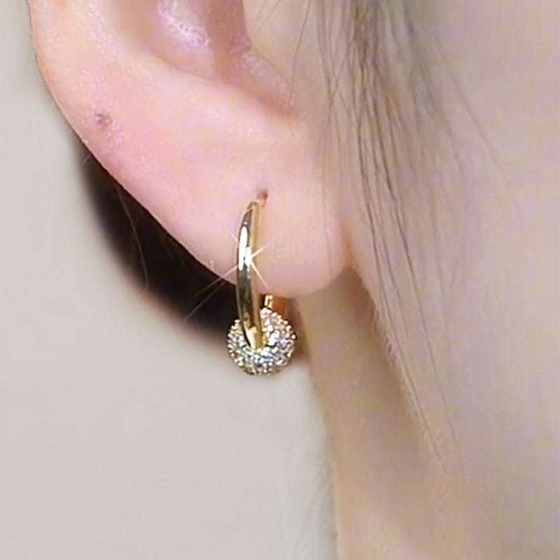 🔥Boucles d'oreilles en cercle doré avec petite boule – Hypoallergéniques, éclat durable et idéales pour un usage quotidien🌟