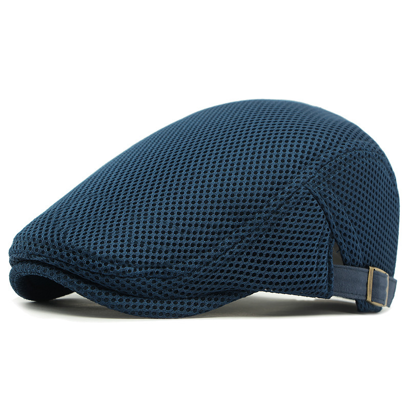 🧢 PROMO LIMITÉE 50% DE RÉDUCTION ! ✨ Casquette Plate Respirante avec Sangle Réglable – Tissu Mesh, Style Ivy 🍂