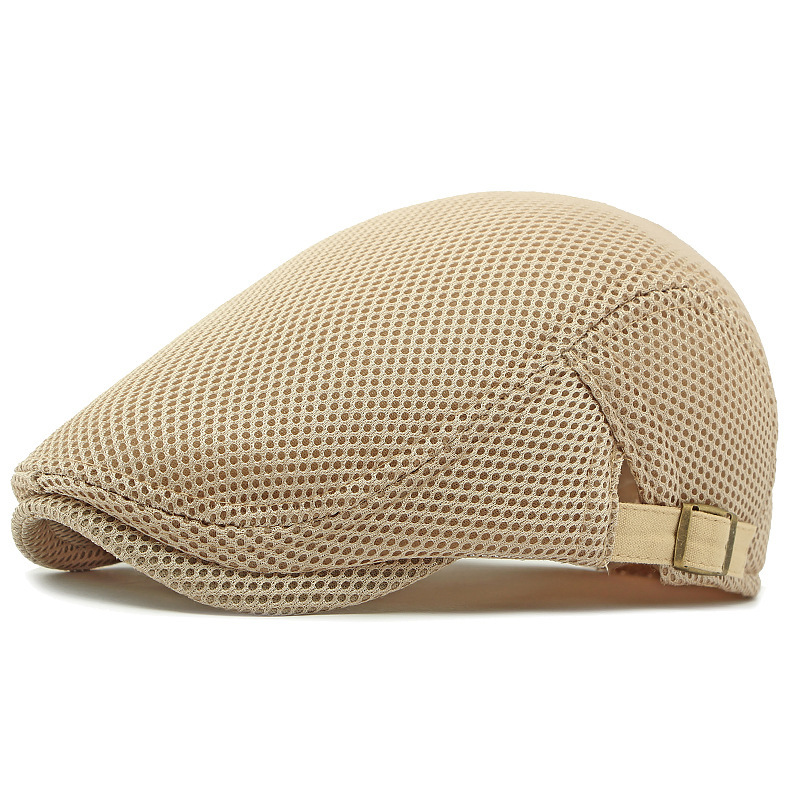 🧢 PROMO LIMITÉE 50% DE RÉDUCTION ! ✨ Casquette Plate Respirante avec Sangle Réglable – Tissu Mesh, Style Ivy 🍂