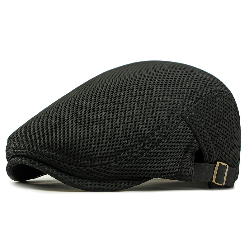 🧢 PROMO LIMITÉE 50% DE RÉDUCTION ! ✨ Casquette Plate Respirante avec Sangle Réglable – Tissu Mesh, Style Ivy 🍂