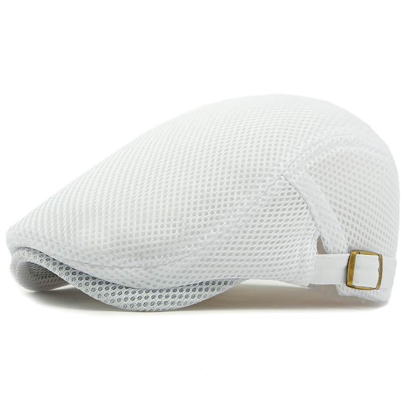 🧢 PROMO LIMITÉE 50% DE RÉDUCTION ! ✨ Casquette Plate Respirante avec Sangle Réglable – Tissu Mesh, Style Ivy 🍂