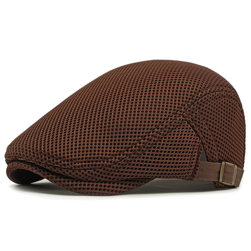 🧢 PROMO LIMITÉE 50% DE RÉDUCTION ! ✨ Casquette Plate Respirante avec Sangle Réglable – Tissu Mesh, Style Ivy 🍂