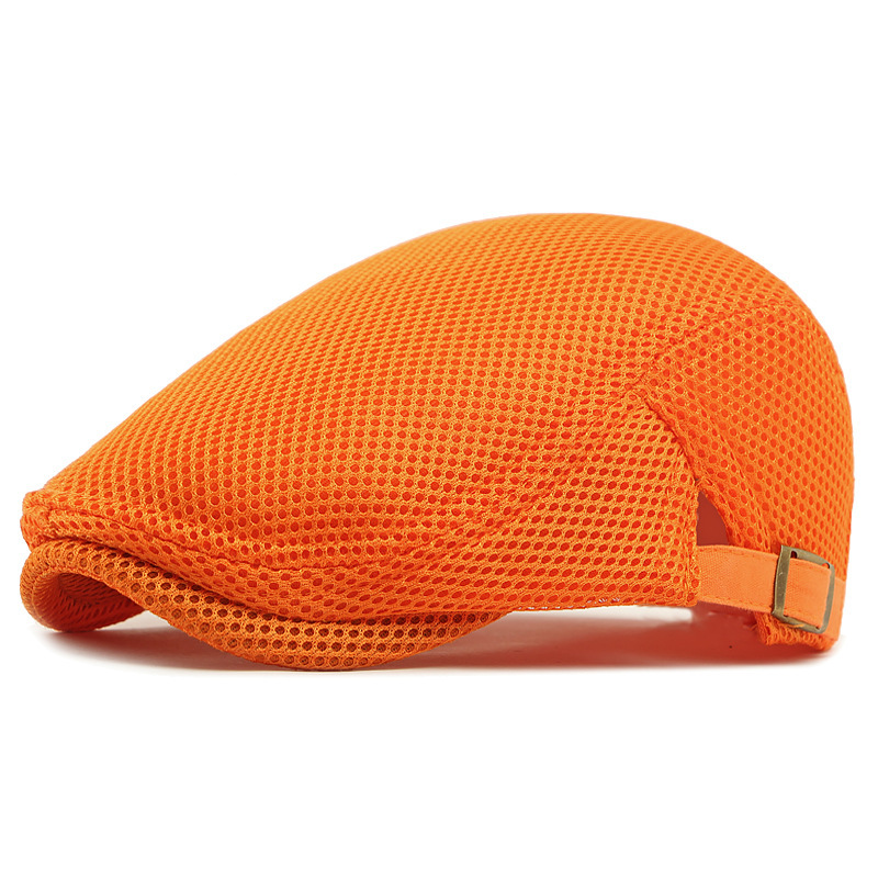 🧢 PROMO LIMITÉE 50% DE RÉDUCTION ! ✨ Casquette Plate Respirante avec Sangle Réglable – Tissu Mesh, Style Ivy 🍂