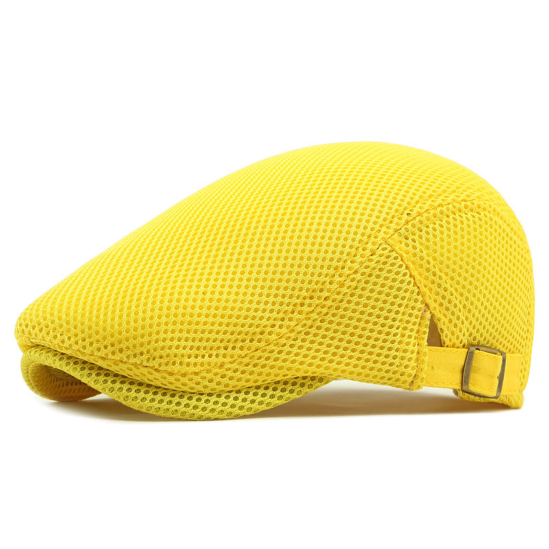 🧢 PROMO LIMITÉE 50% DE RÉDUCTION ! ✨ Casquette Plate Respirante avec Sangle Réglable – Tissu Mesh, Style Ivy 🍂