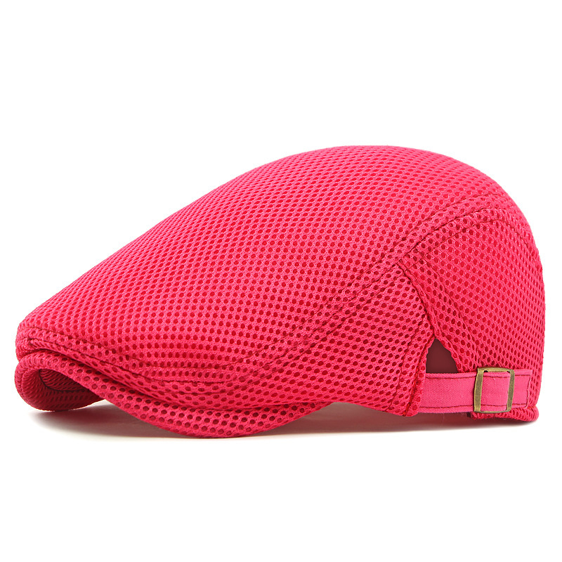 🧢 PROMO LIMITÉE 50% DE RÉDUCTION ! ✨ Casquette Plate Respirante avec Sangle Réglable – Tissu Mesh, Style Ivy 🍂