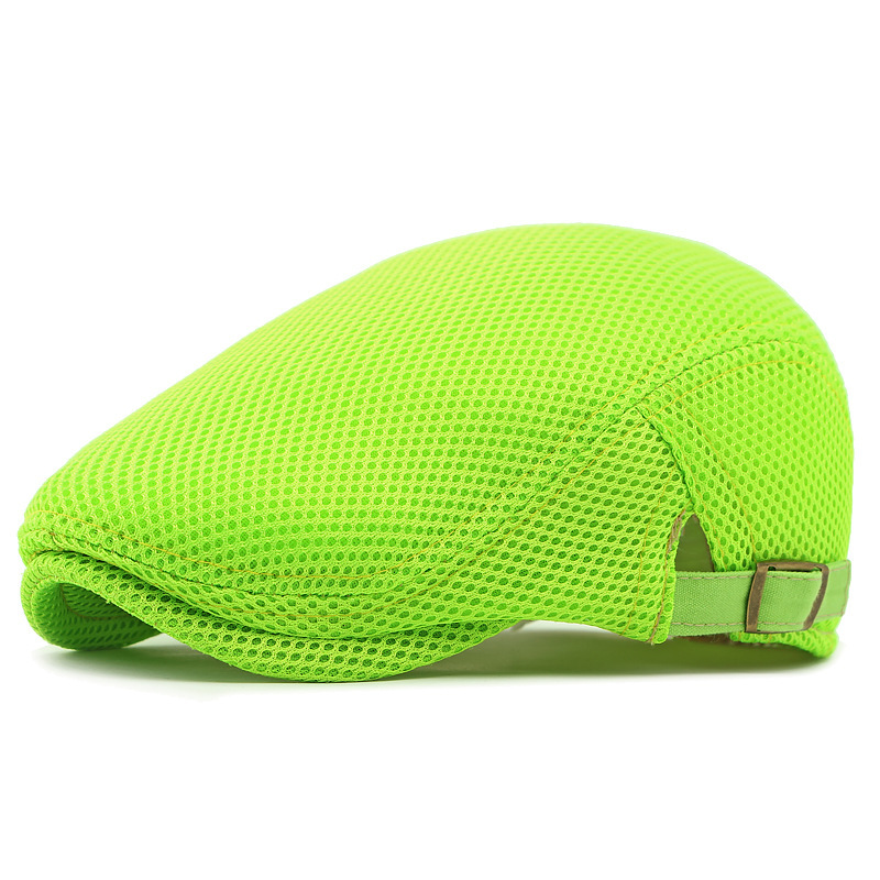 🧢 PROMO LIMITÉE 50% DE RÉDUCTION ! ✨ Casquette Plate Respirante avec Sangle Réglable – Tissu Mesh, Style Ivy 🍂