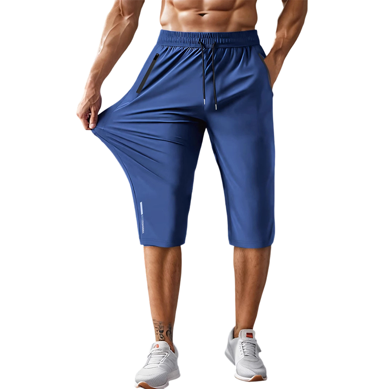 🩳🏃‍♂️✨ PROMO LIMITÉE -50% ! Pantalon de Sport Capri Homme – Séchage Rapide, Extensible & Poches Zippées (Noir/Gris/Vert Armée/Bleu, S-XL)