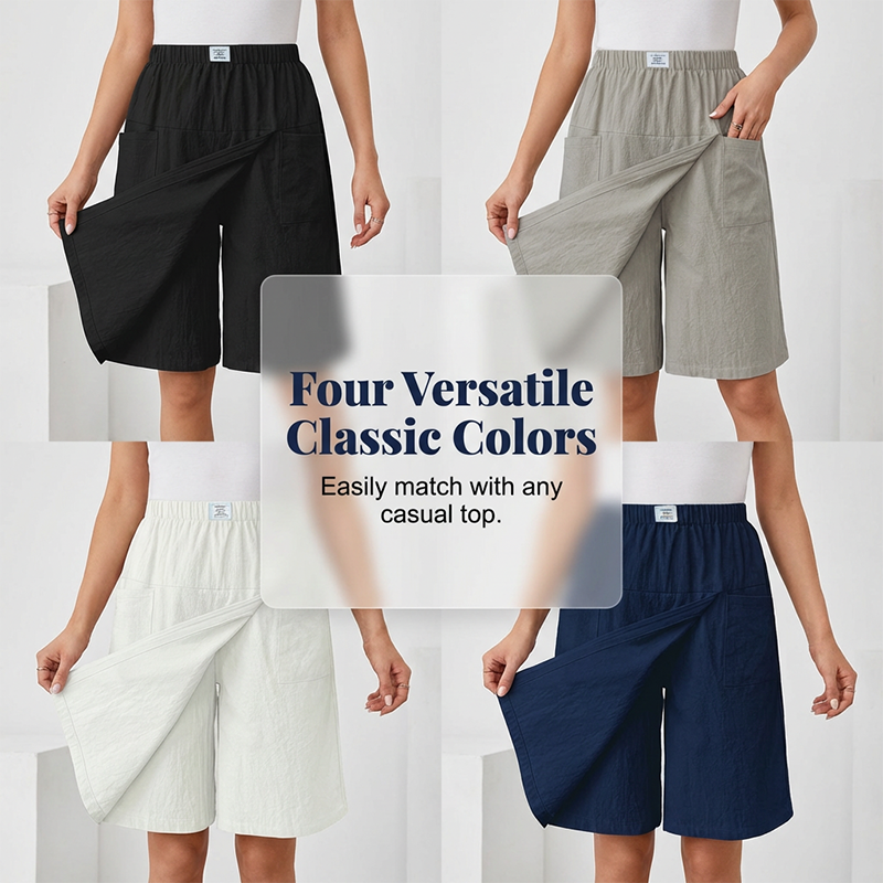 📢📢50 % DE RÉDUCTION !! ⏰Jupe-short décontractée à taille élastique pour femme