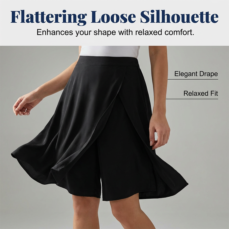 📢📢50 % DE RÉDUCTION !! ⏰Jupe-short décontractée à taille élastique pour femme